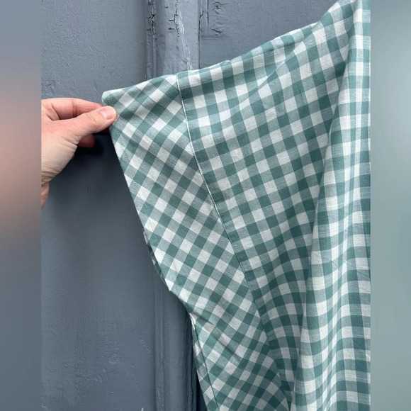 Pehr Green checked Caftan  Dress, One Size - Picture 8 of 13